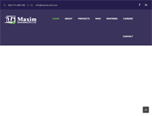Tablet Screenshot of maxim-intl.com